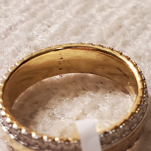 New Elegant Gold and Silver 925 Women's Ring - Picture 4 of 5